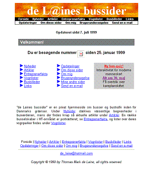 de L@ines bussider i juli 1999